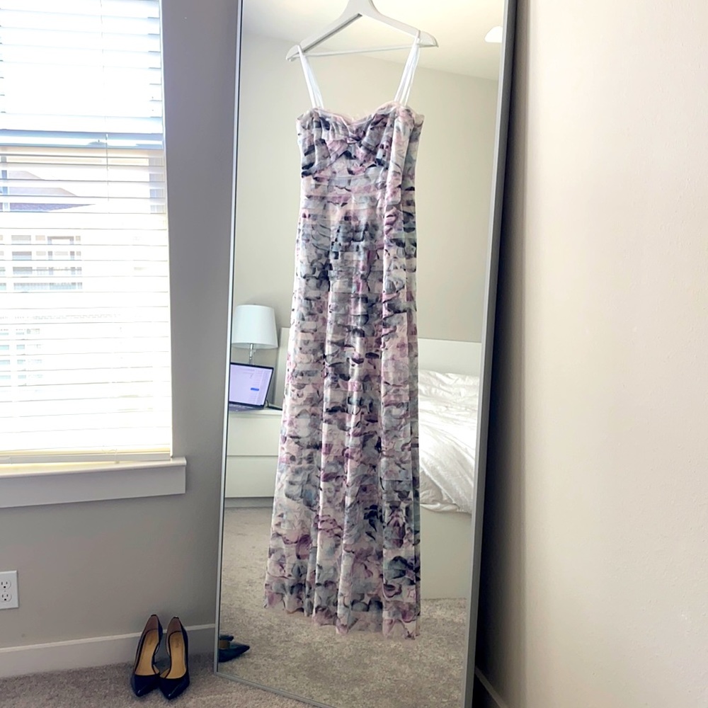 BCBGMaxAzria Erika Strapless Floral Dress Prom XS